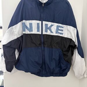 Nike Blue and Black Windbreaker Jacket
